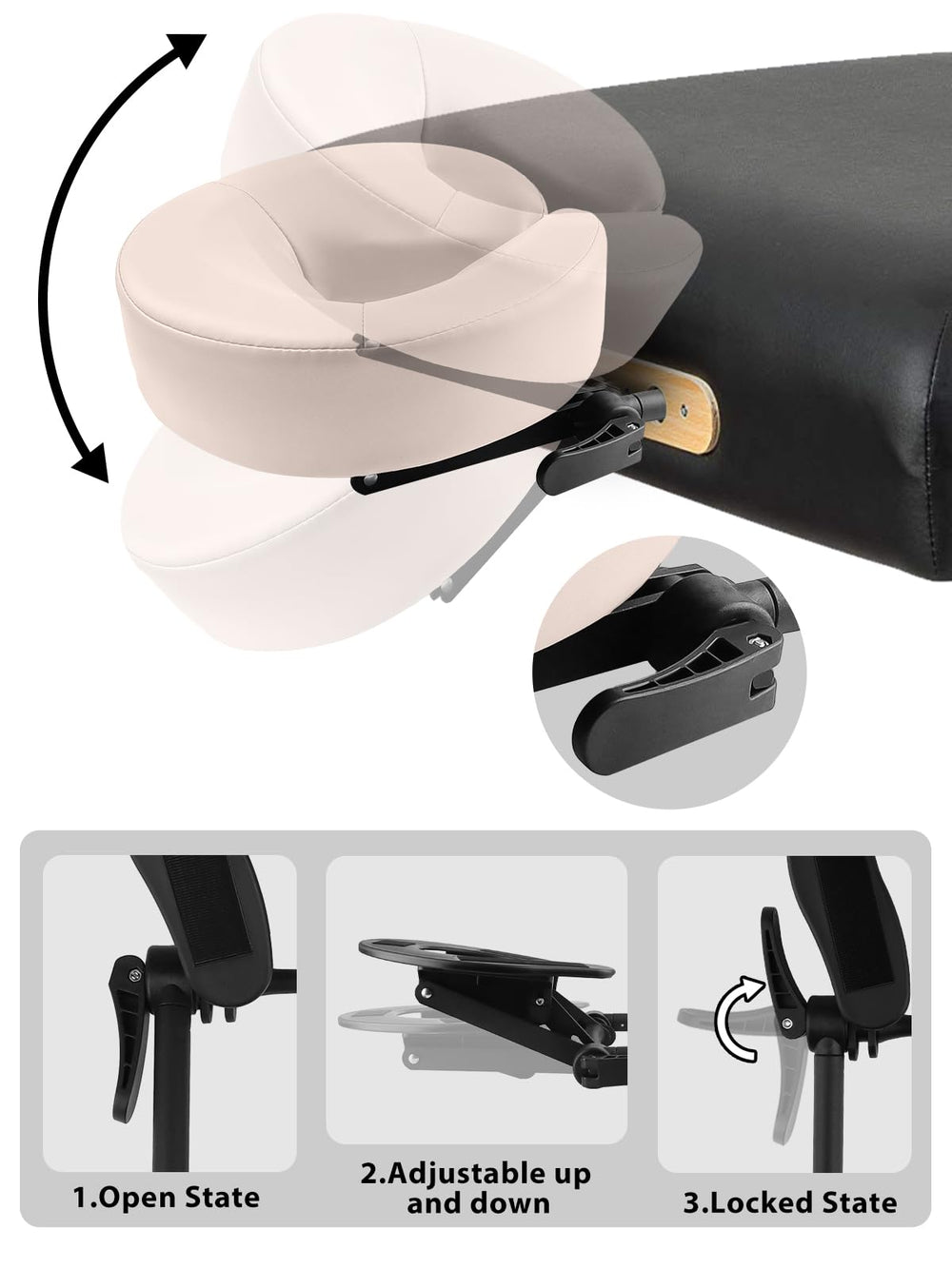 Torokom ensemble massage reglable pour utilisation a domicile ou en institut.