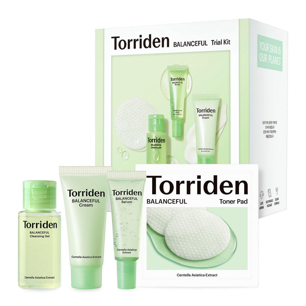 Torriden Balanceful Cica Gel nettoyant quotidien doux apaise les impuretés