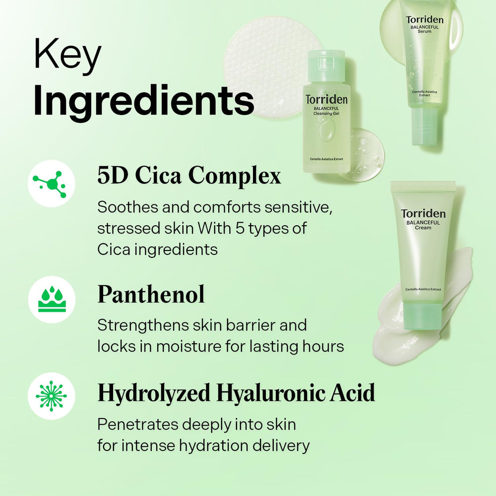 Torriden Balanceful Crème visage Hyaluron Panthenol hydratation durable et confort