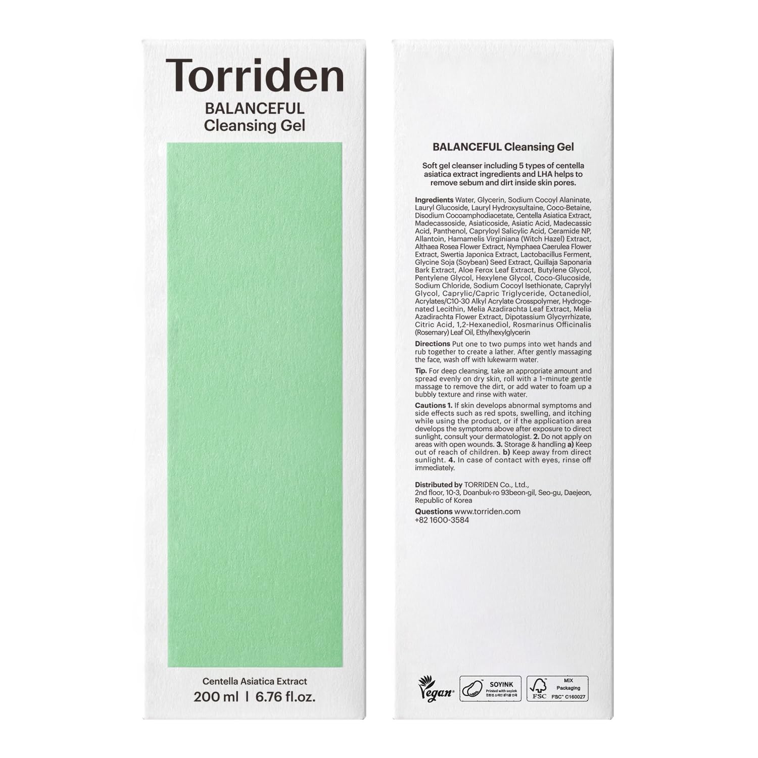 Torriden Balanceful: soin sûr qui peut soutenir une peau saine après le lavage.