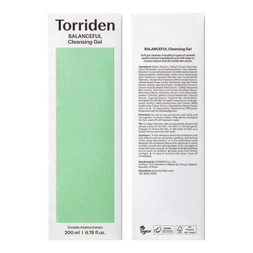 Torriden Balanceful: soin sûr qui peut soutenir une peau saine après le lavage.