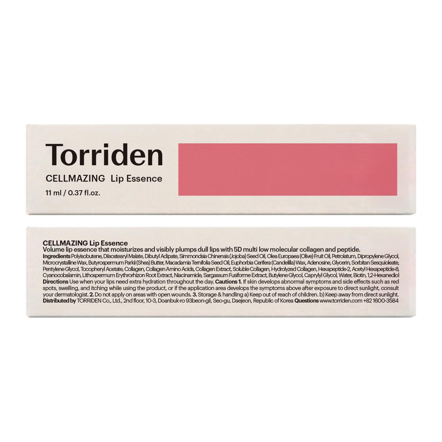 Torriden Cellmazing Baume Lèvres – packaging recyclable et végane certifié