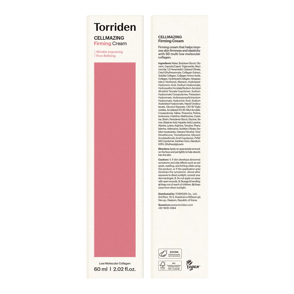 Torriden Cellmazing emballage-ecoresponsable-vegan : packaging durable et ingrédients vegan certifiés