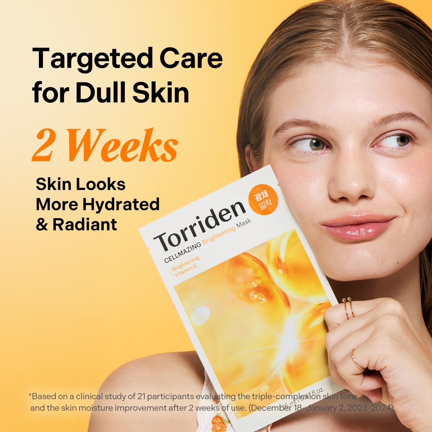 Complexe 5D vitamine C et niacinamide pour un teint uniforme.
