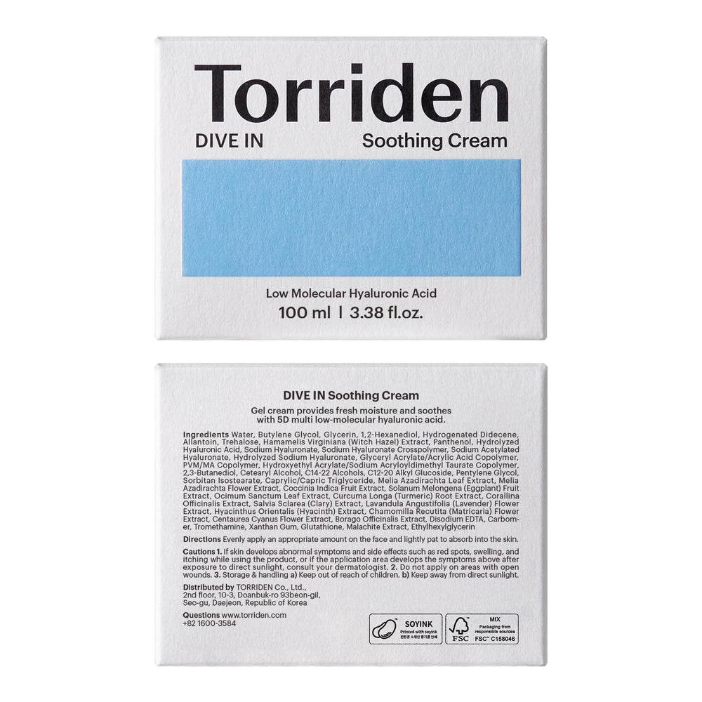 Torriden Dive In formule végane naturelle sans ingrédients animaux