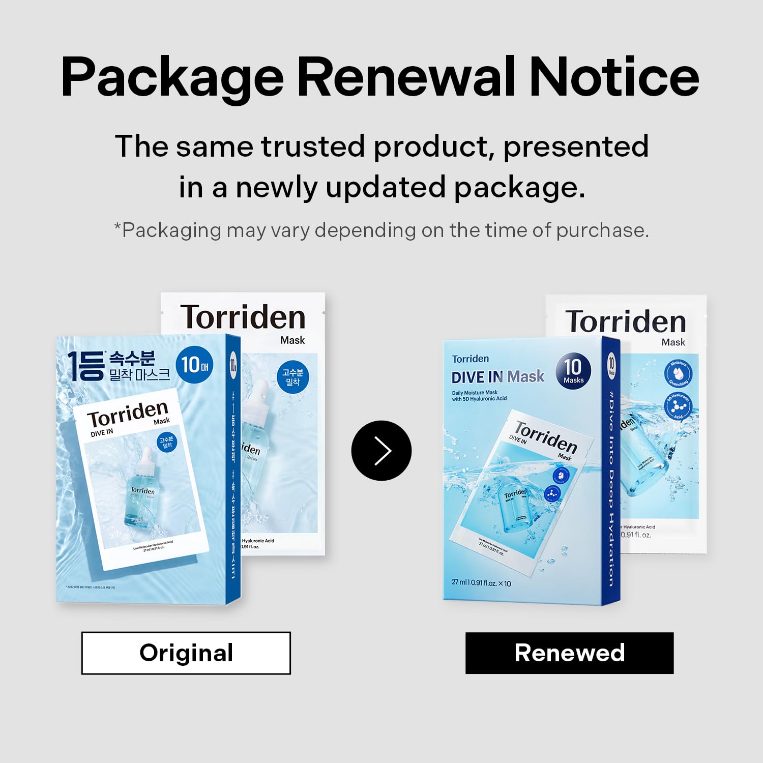 Engagement éco-responsable de Torriden Dive In, emballage recyclable.