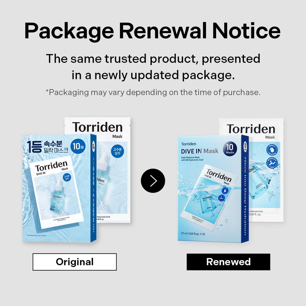 Engagement éco-responsable de Torriden Dive In, emballage recyclable.