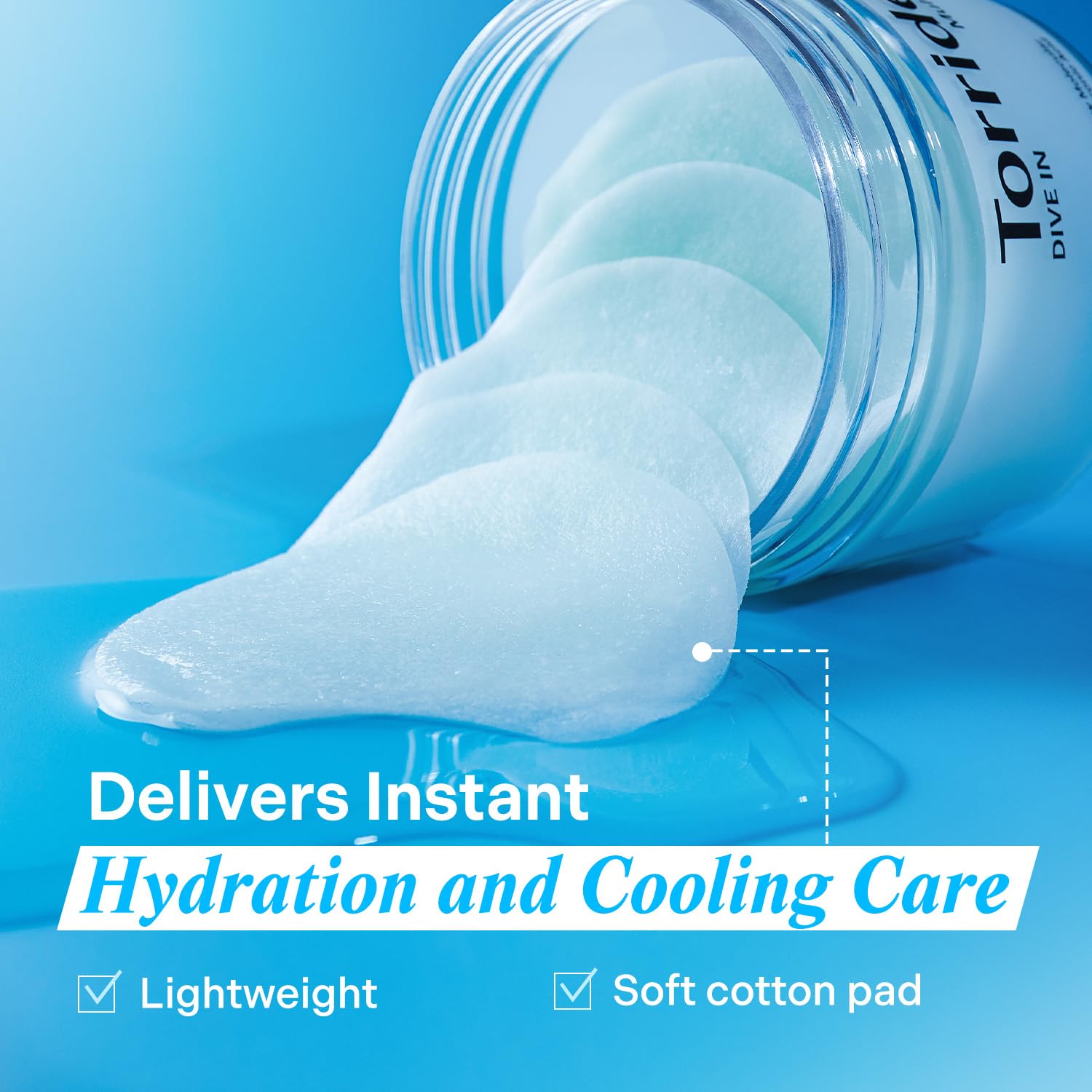 Torriden DIVE IN Multi Pad: sérum hydratant en disques pour pénétration en profondeur.