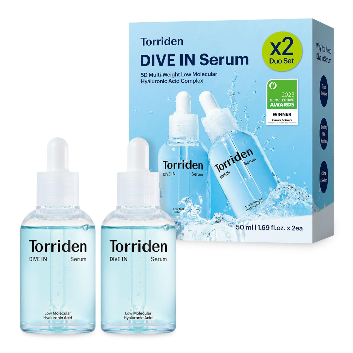 Torriden DIVE IN Acide Hyaluronique — bouteille hydratante pour peau fraîche