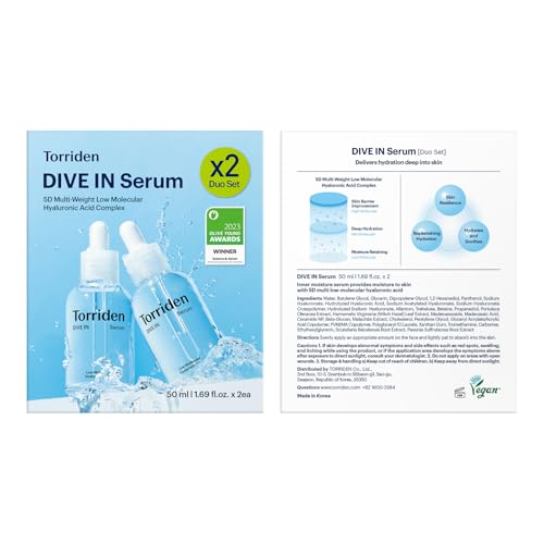 Torriden DIVE IN pack double 50 ml, utile en voyage