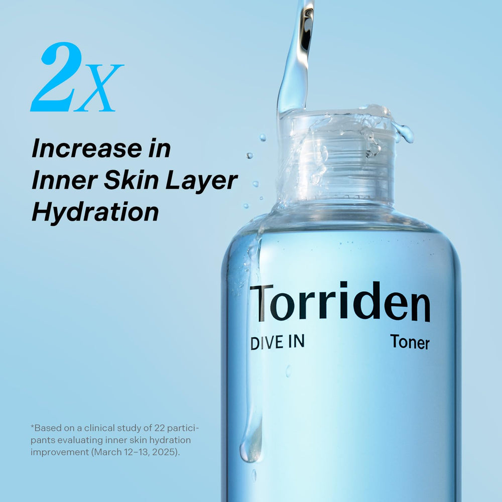Torriden Dive in Toner pour peau sensible, formulation douce et non irritante.