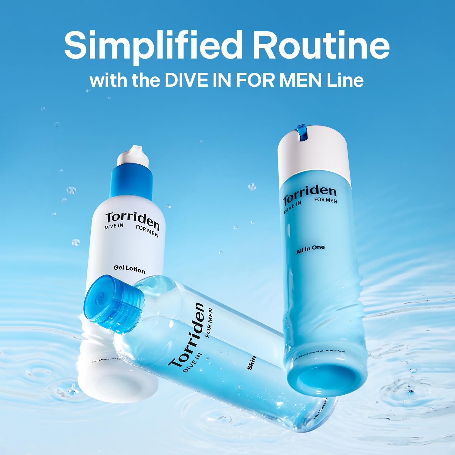 Torriden DIVE IN pour Homme, fini frais après application.