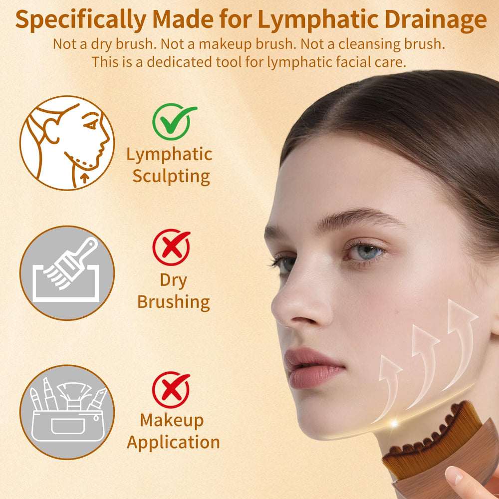 TOSEFES Brosse drainage lymphatique visage massage léger pour muscles détendus.