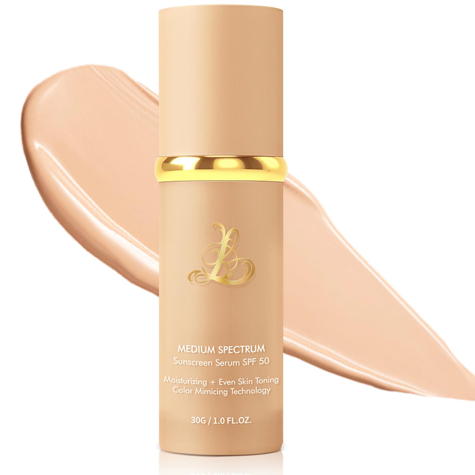 TOSOUATOP fond de teint 4 en 1 SPF50, bouteille pratique pour application rapide et portable.