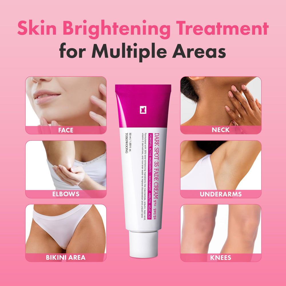 Application faciale facile avec TOSOWOONG Dark Spot 35, soin quotidien.