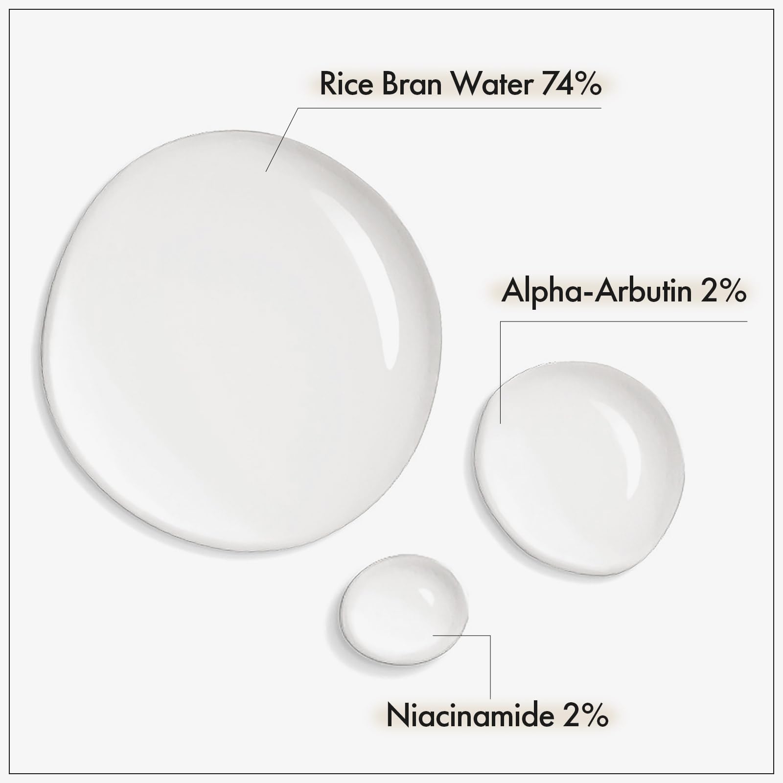 TOSOWOONG Alpha Arbutin 2% Riz Serum, eau de riz 74%, hydratation durable.