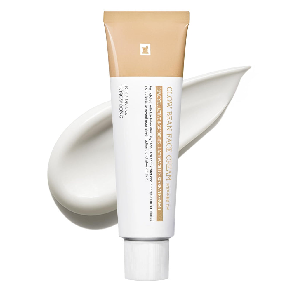 TOSOWOONG Glow Bean Crème Visage avec extrait soja fermenté pour hydratation durable.