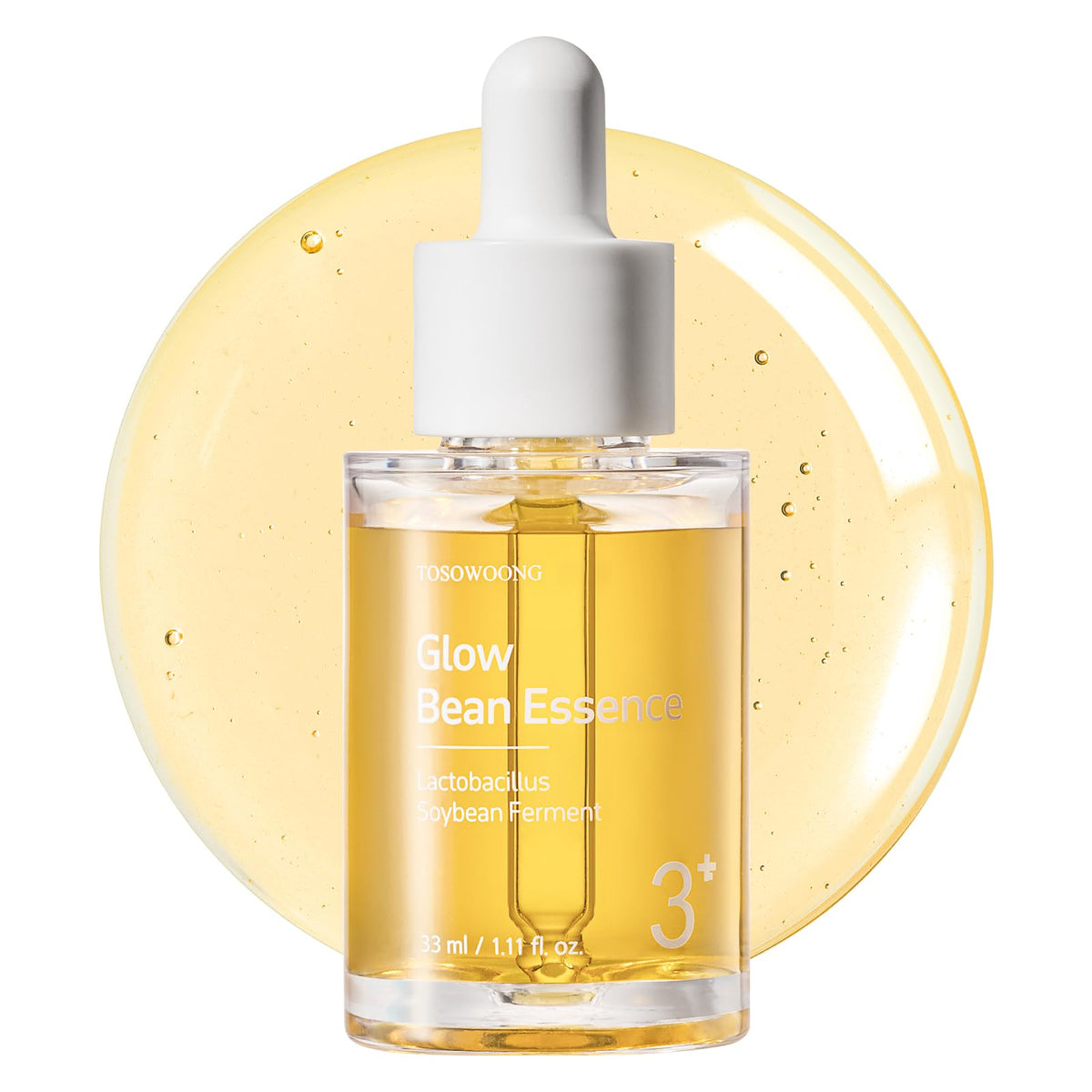 TOSOWOONG Glow Bean Essence – Bouteille élégante pour une routine nourrissante et simple.