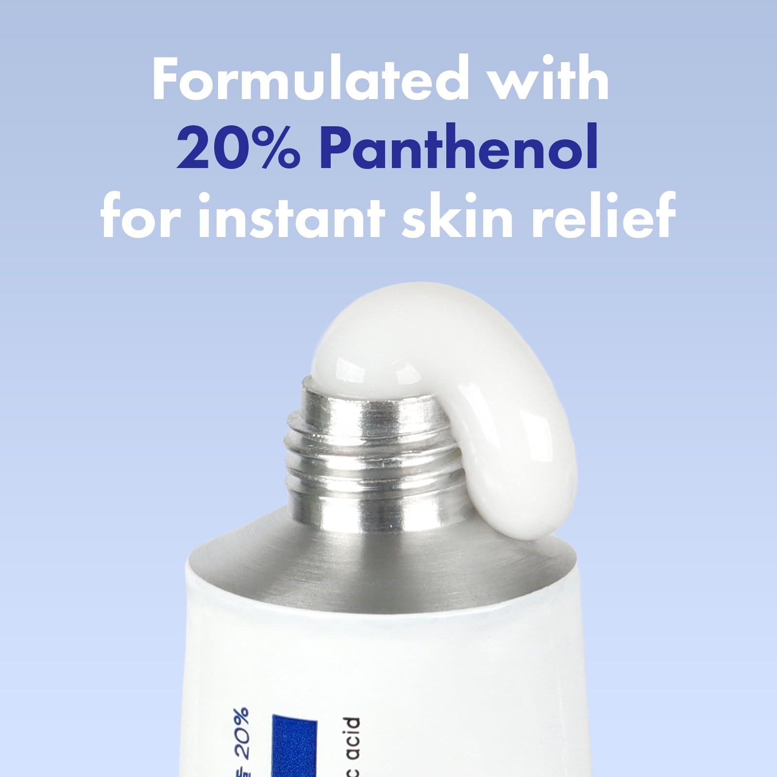 Texture soyeuse de TOSOWOONG Panthenol 20 Barrière Crème prête à l'application.