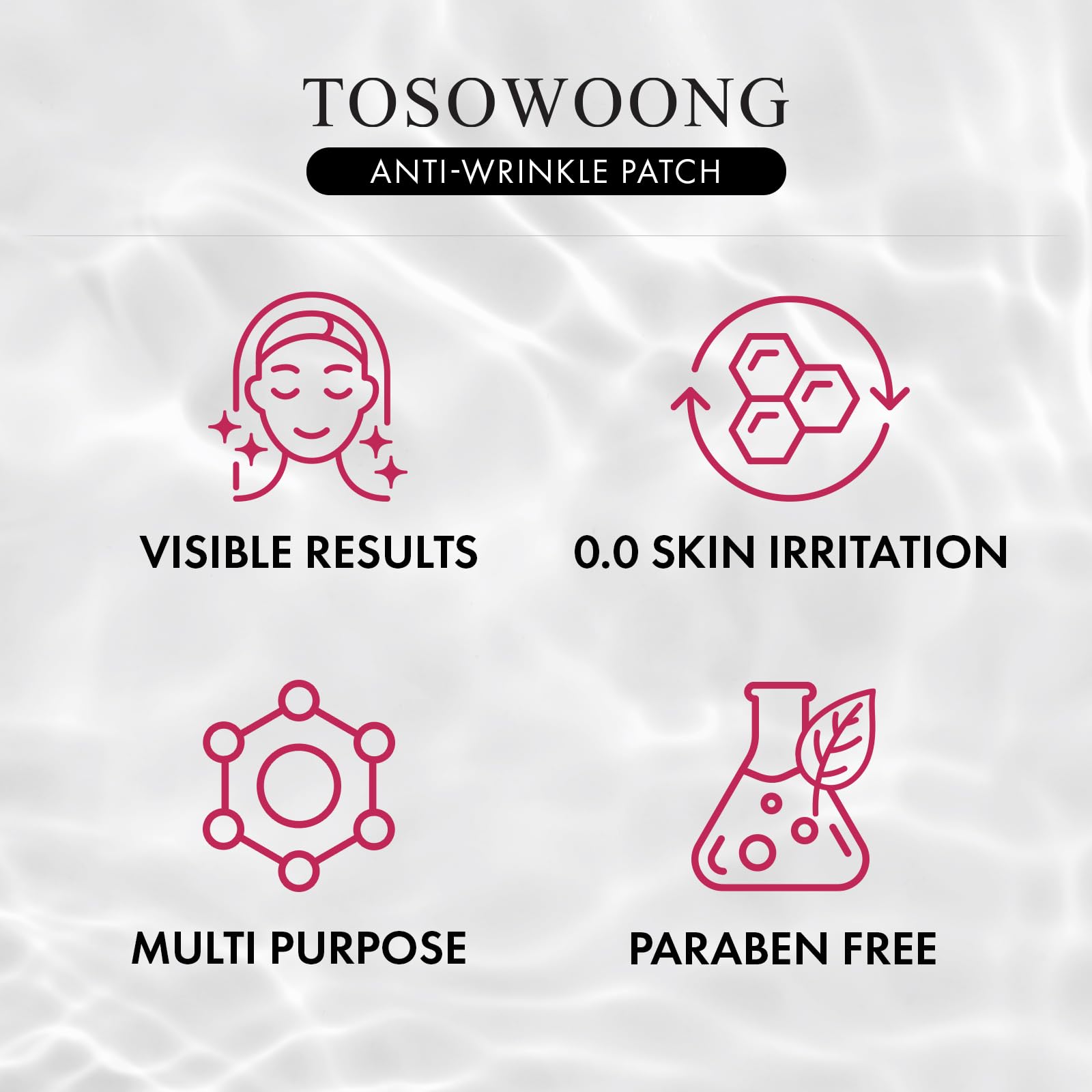 Patchs visage TOSOWOONG, solution tout-en-un pour les zones du visage.