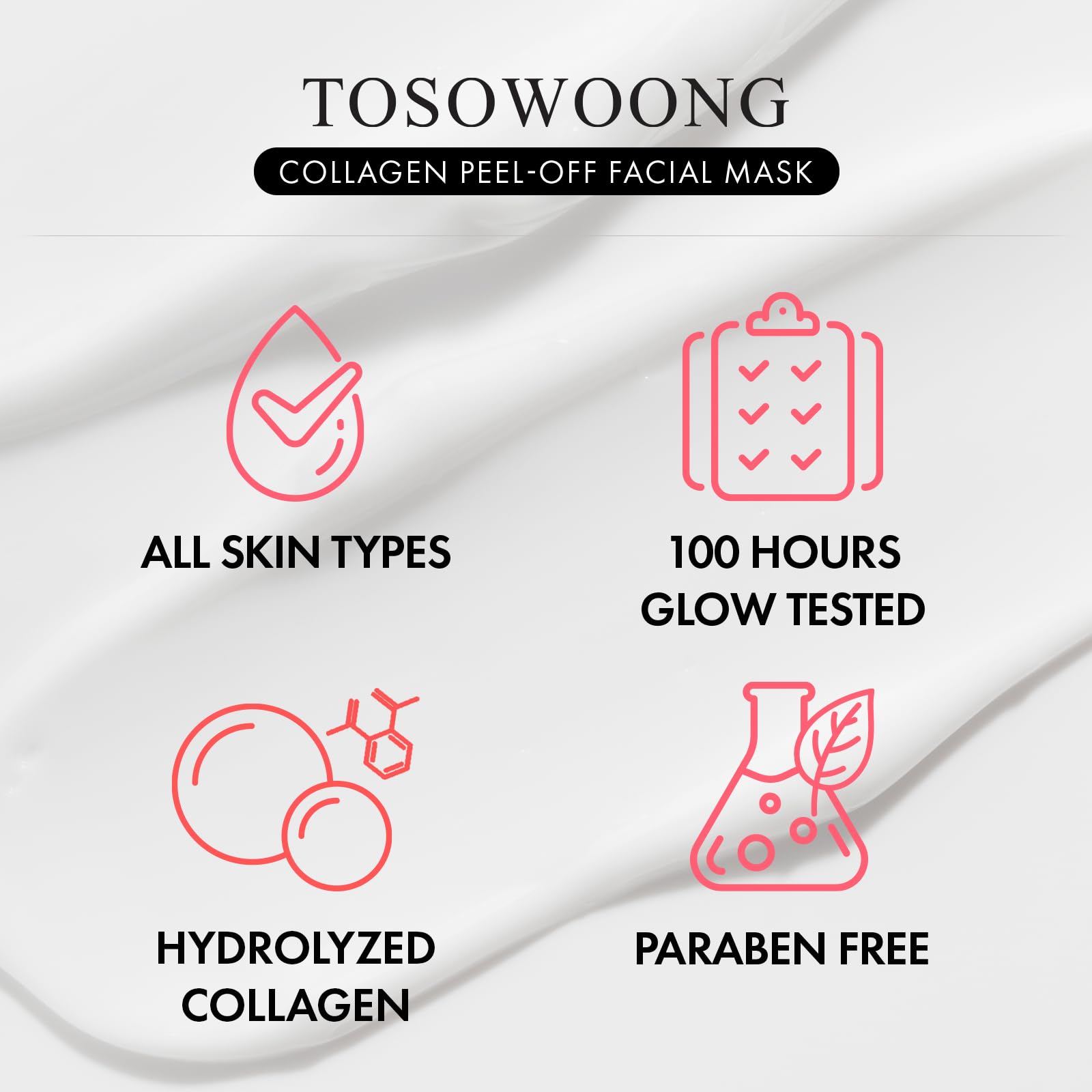 TOSOWOONG Real Collagen Fit – masque raffermissant soutenant l’élasticité de la peau.