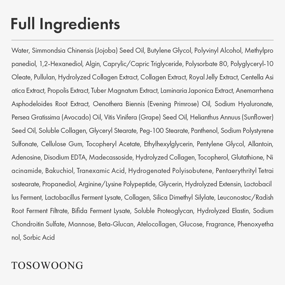 TOSOWOONG Real Collagen Fit – soin coréen pour un teint éclatant et hydraté.