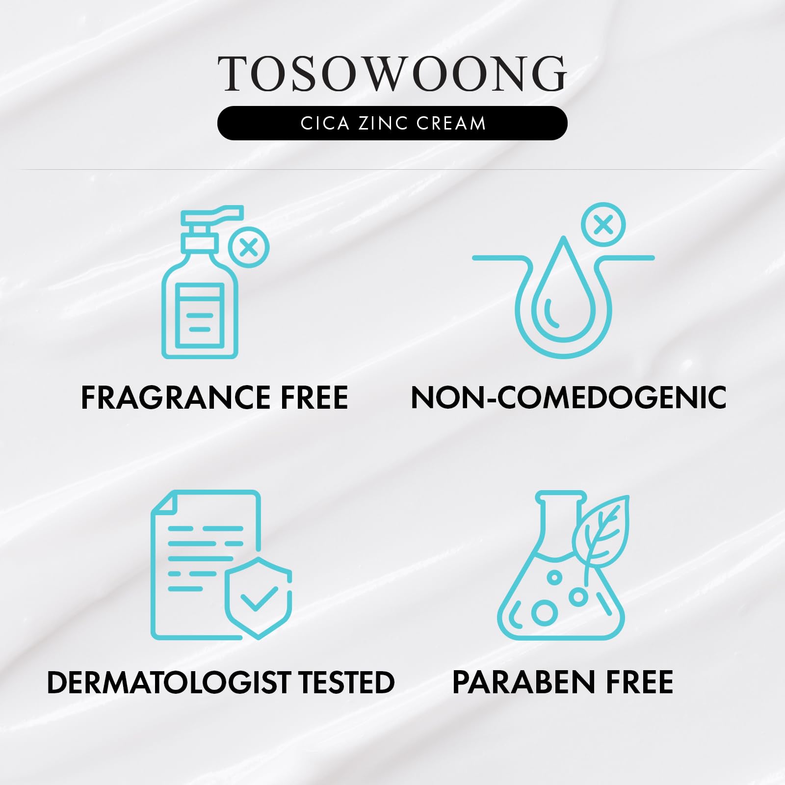 TOSOWOONG SOS Repair cream ingredients zinc highlight care for sensitive skin