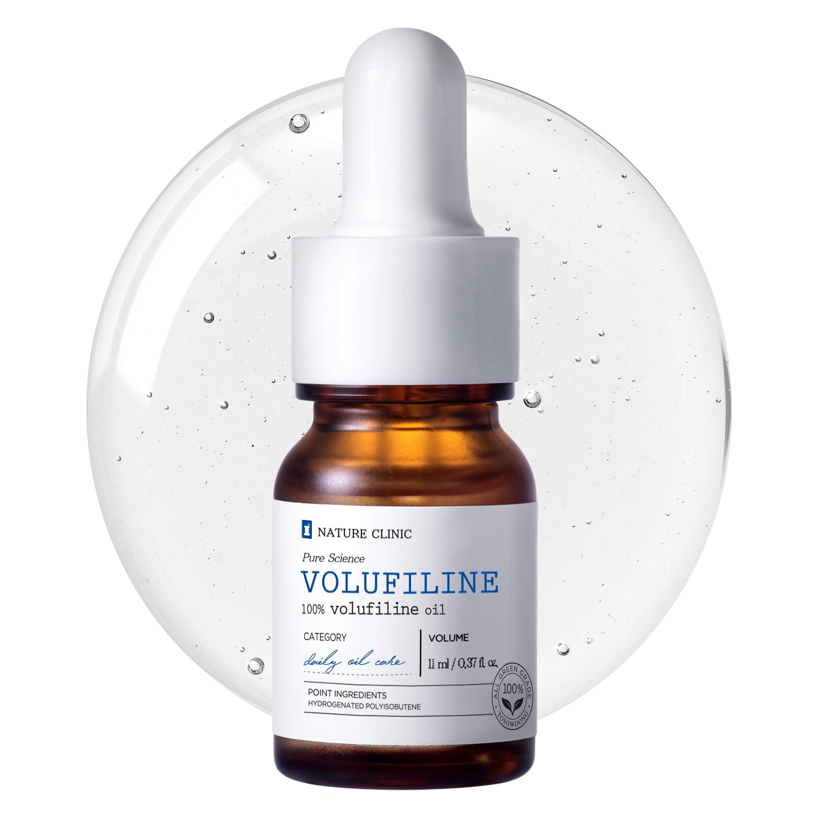 Sérum Volufiline de TOSOWOONG – bouteille élégante et potentiel effet volumisant.