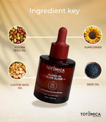 Application TOTEMICA Glow Elixir sur le visage pour hydratation durable