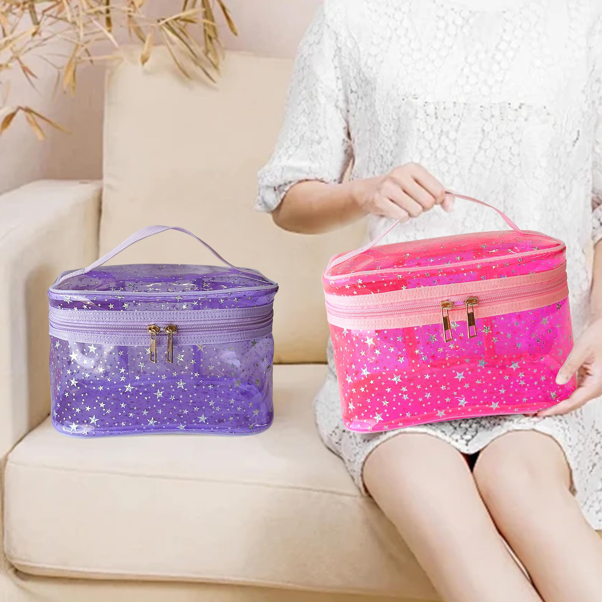 TotePrint pochette maquillage à double fermeture pratique et sécurisée.