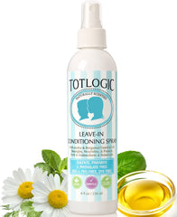 TotLogic Kids démêlant en spray — flacon original, facilite le démêlage des cheveux.