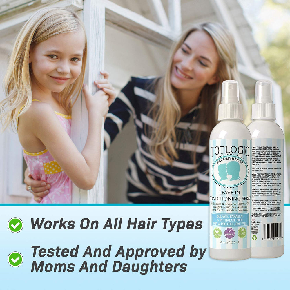 TotLogic Kids utilisation quotidienne — spray pratique après le bain pour les enfants.