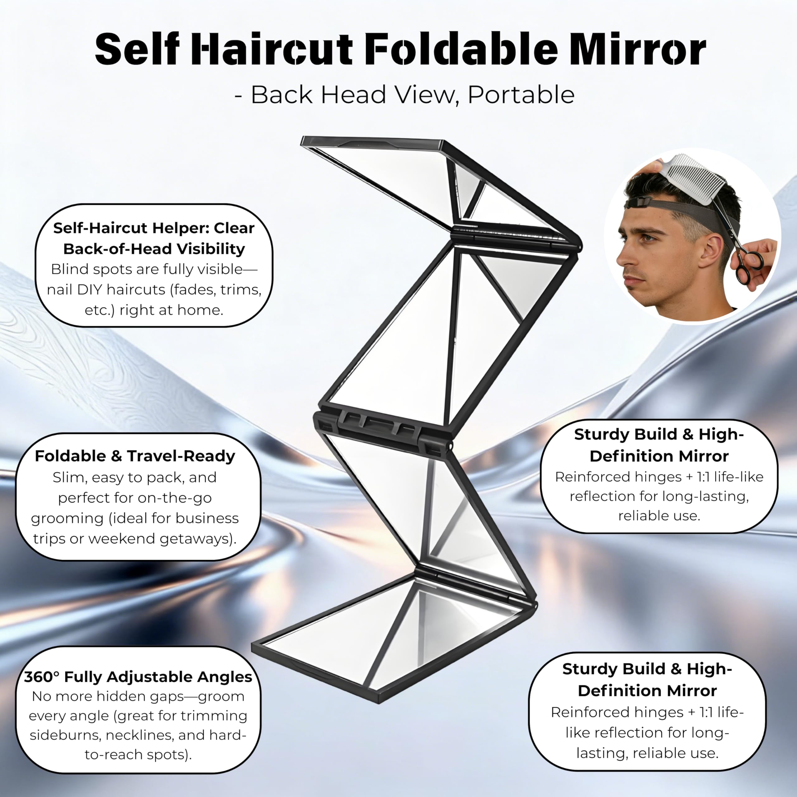 Totnwrooye Fade Comb Set bords plats et courbes pour coupes nettes constantes