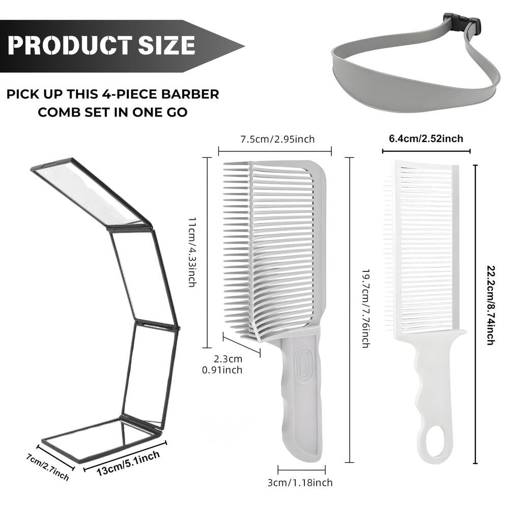 Totnwrooye Fade Comb Set prise en main ergonomique pour confort de coupe