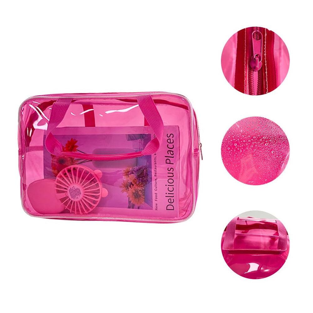TotePrint sac cosmétique étoile rose, parfait pour maquillage et accessoires de voyage.