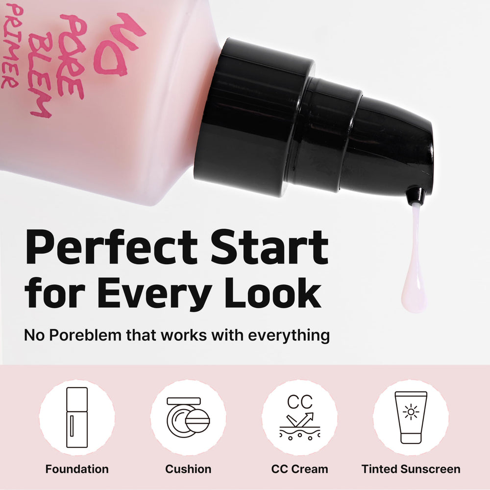 Touch in Sol No Poreblem Primer – application douce avant le fond de teint.