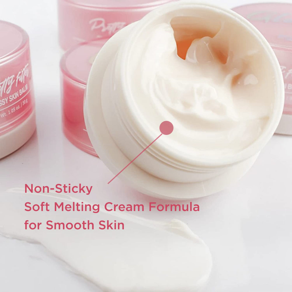 Touch in Sol Pretty Filter Glassy Skin Balm Primer – eau de rose et hydratants pour peau apaisée.