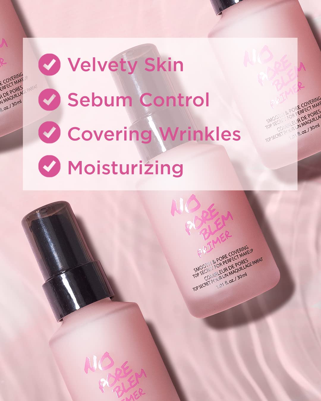 Touch in Sol No Pore Blem Primer hydratant renforçant la barrière cutanée.