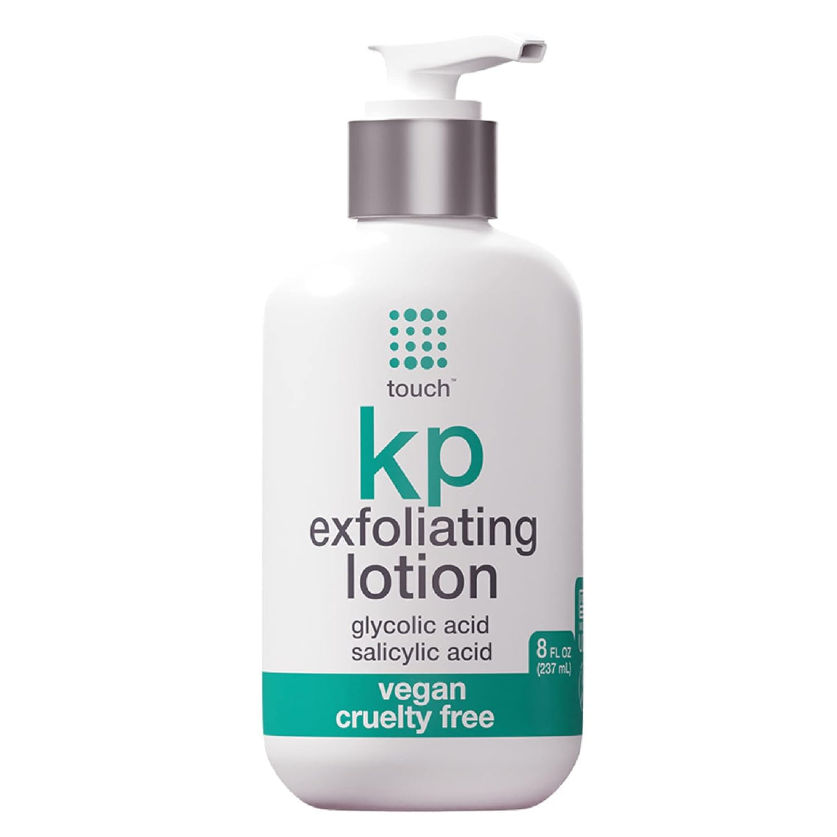 TOUCH Lotion glycolique sur bouteille, exfoliation douce pour KP et peau plus lisse.