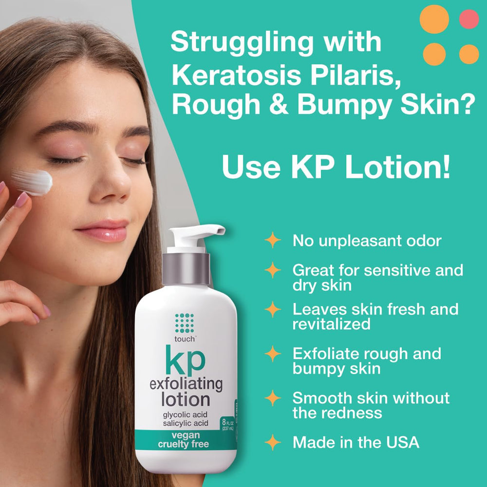 Texture de la crème TOUCH, exfoliation efficace pour KP et peau plus uniforme.