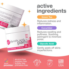 TOUCH tampons glycolique 20% ridules teint plus homogène