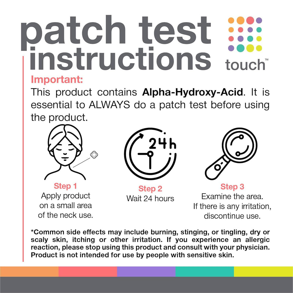 TOUCH tampons glycolique 20% vegan fabriqué USA sans alcool