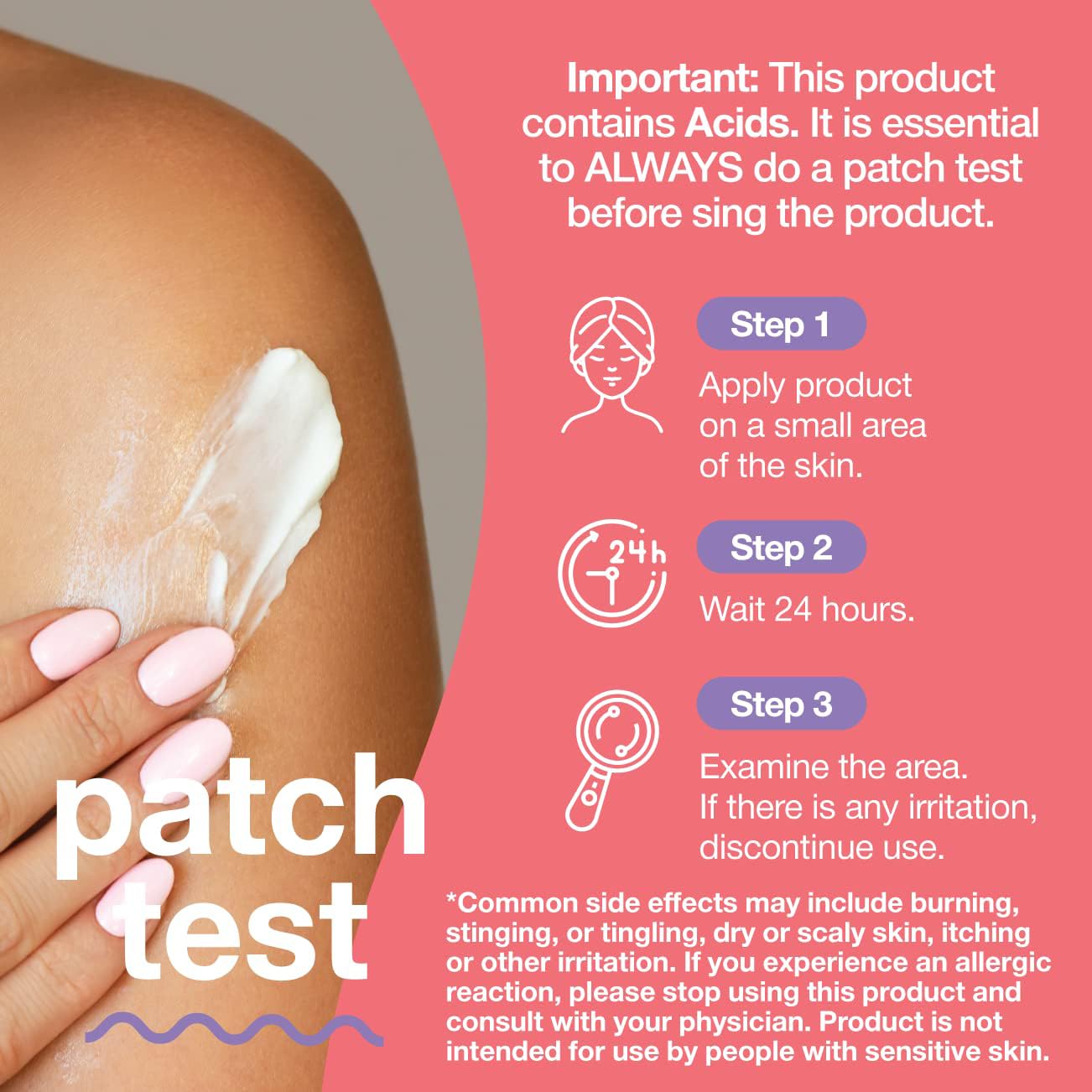 TOUCH Crème Éclat application sur peau, rendu rapide et léger.