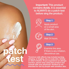 TOUCH Crème Éclat application sur peau, rendu rapide et léger.