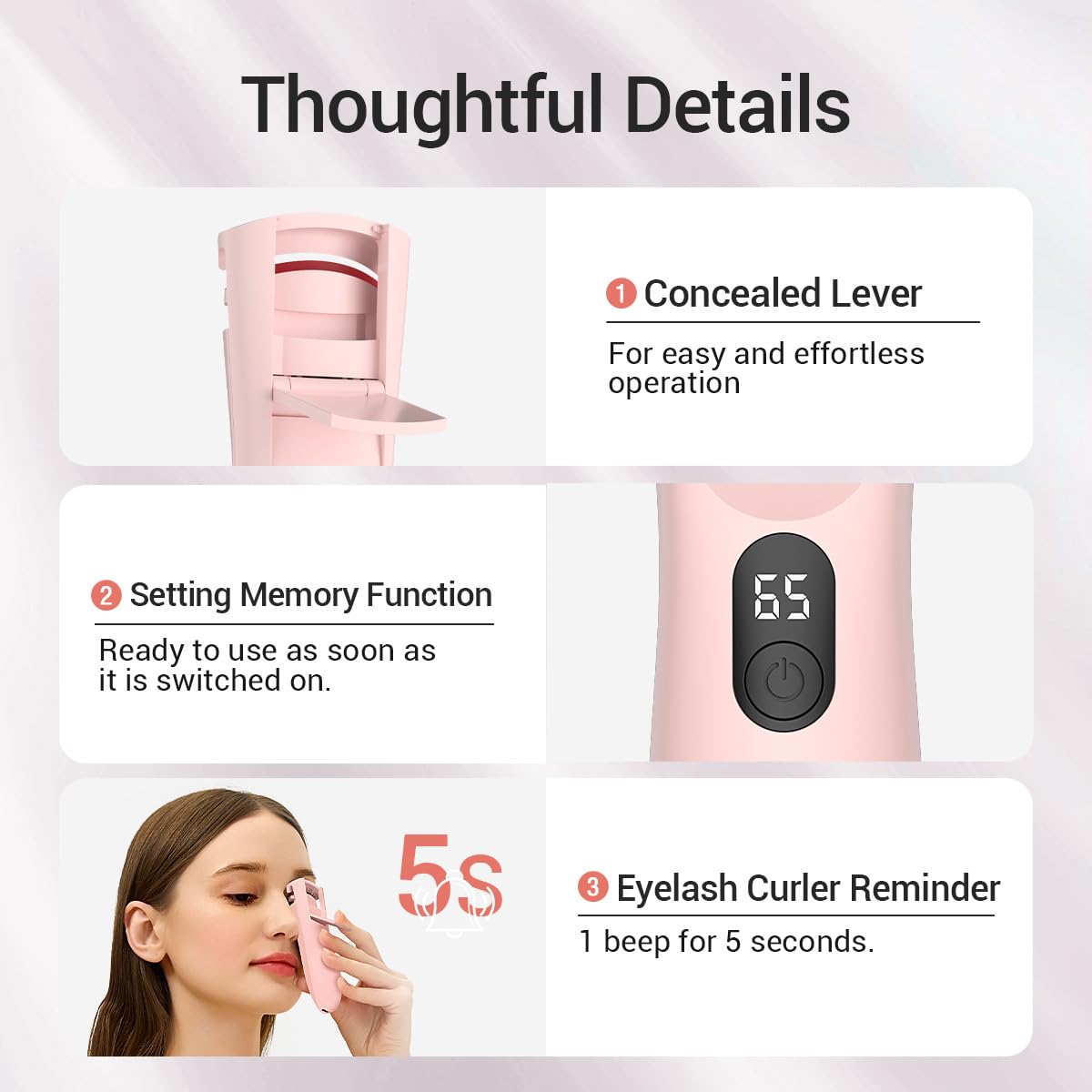 TOUCHBeauty arrêt automatique 5 minutes et mémoire du réglage