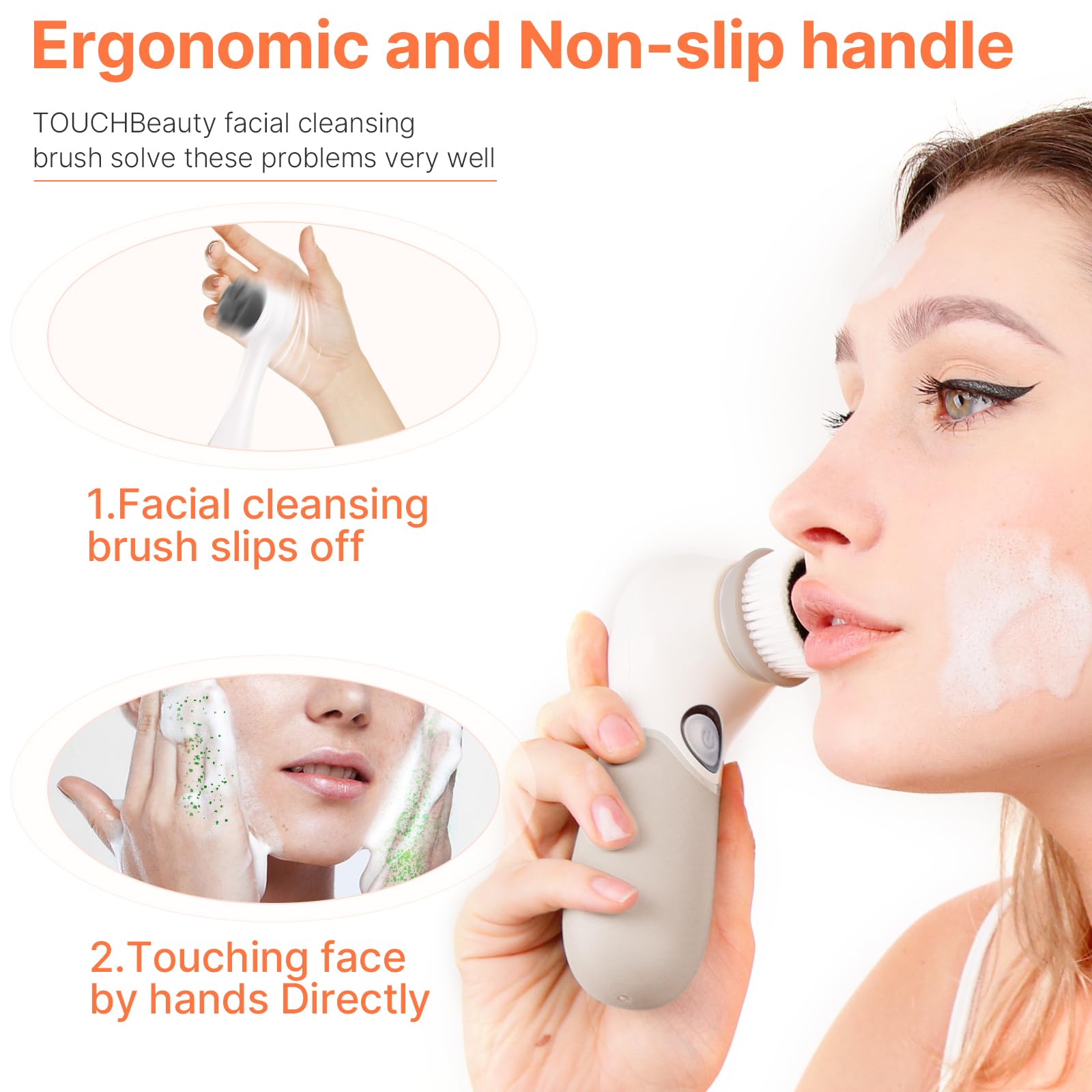 TouchBeauty brosse nettoyage profond pour éliminer les impuretés en douceur.