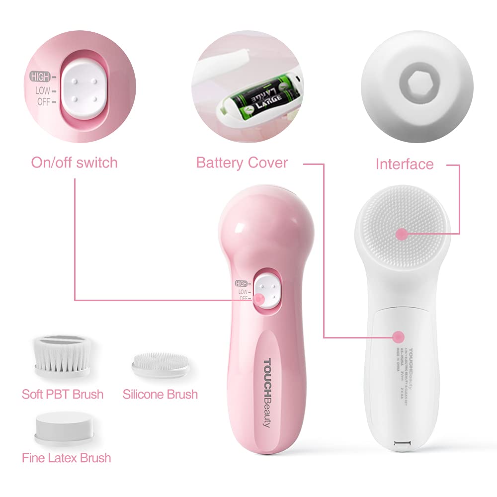 TOUCHBeauty kit soin visage rose complet pour une routine 3-en-1 pratique.