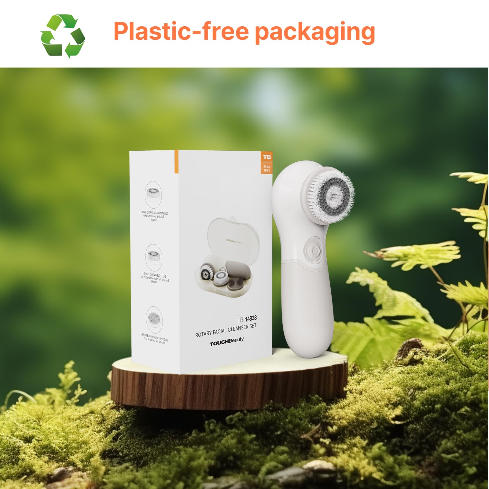 TouchBeauty prise en main ergonomique et étanche pour une utilisation en salle de bains.