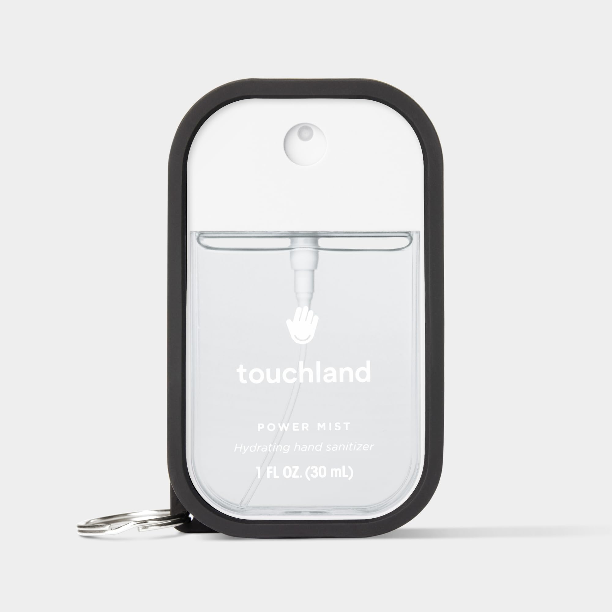 Touchland Hand Mist Case Trio Noir Jet — avant, accessoire discret et fonctionnel.