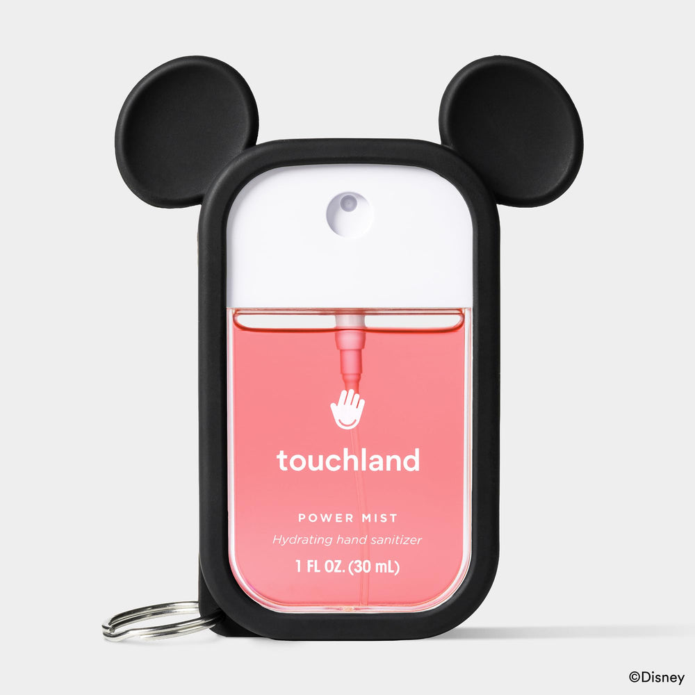 Touchland Disney Mist Case design iconique Mickey, accessoire coloré pour le quotidien.